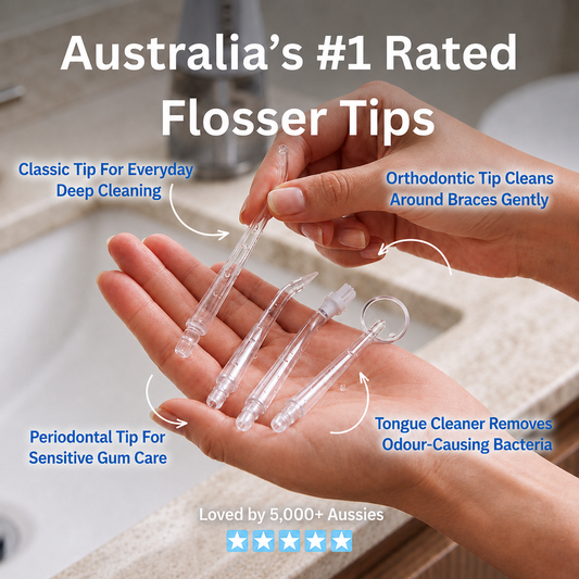 HealthySmyle™ Premium Replacement Water Flosser Tips | 4-pack