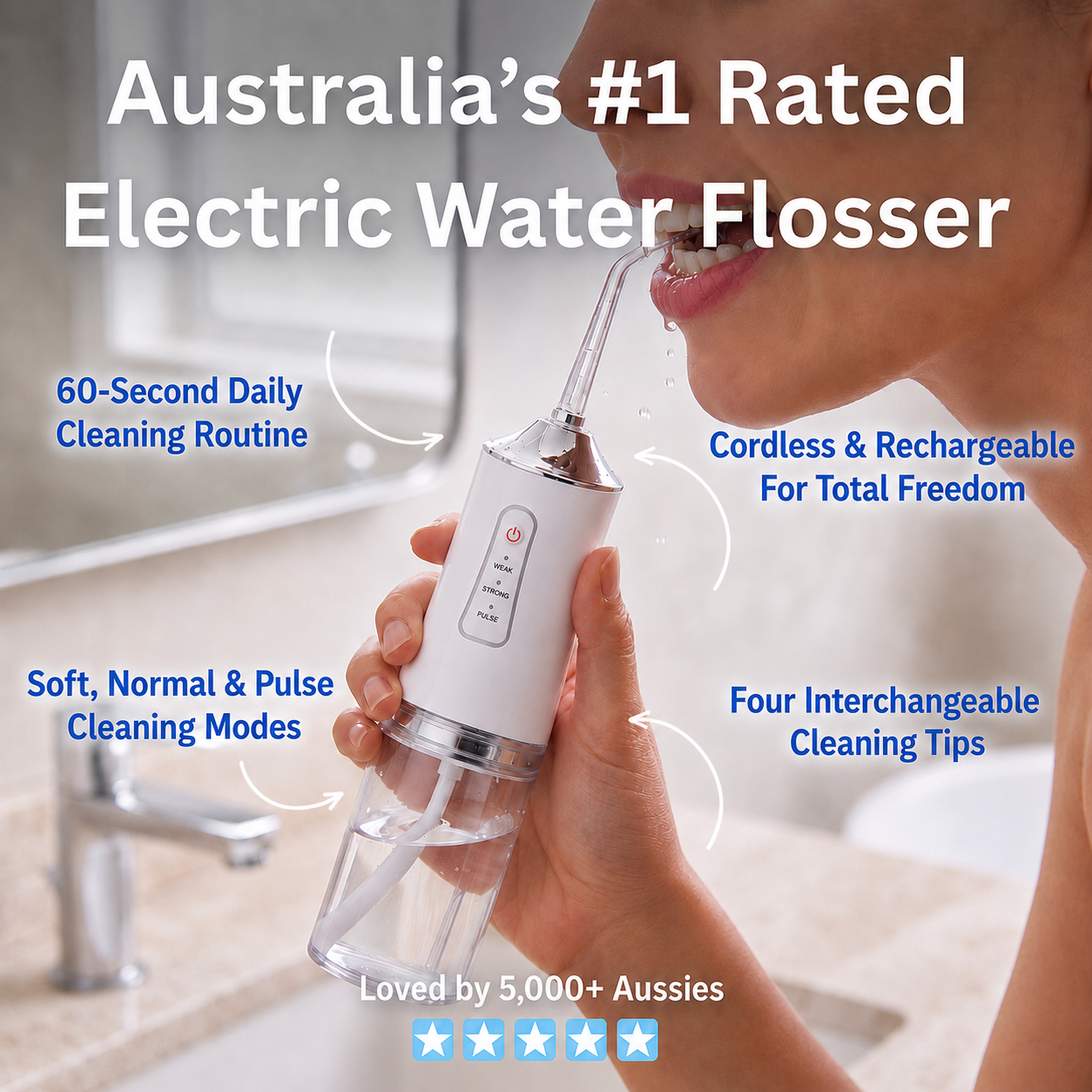 HealthySmyle™ Premium Water Flosser